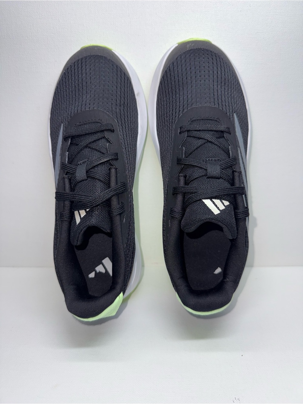 ADIDAS DURAMO SL Black & Light Green Athletic Sneakers - Picture 6 of 9